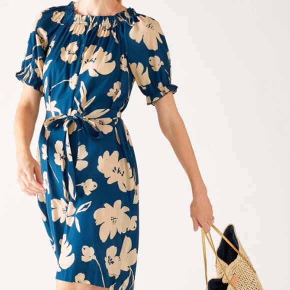 Mersea NWT XS Ibiza Dress La Fleur Navy - Picture 2 of 3